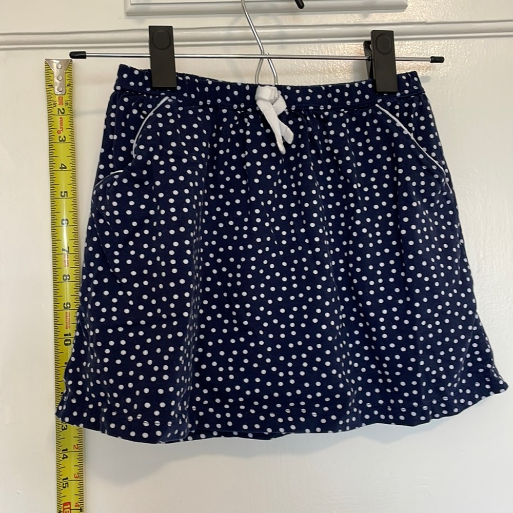 Navy/ white polka dot skirt